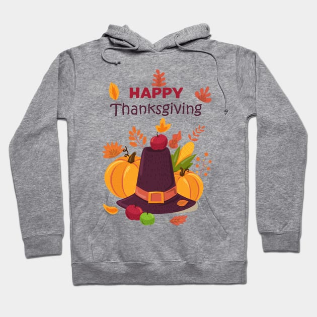 Happy Thanksgiving Hoodie by DragonTees